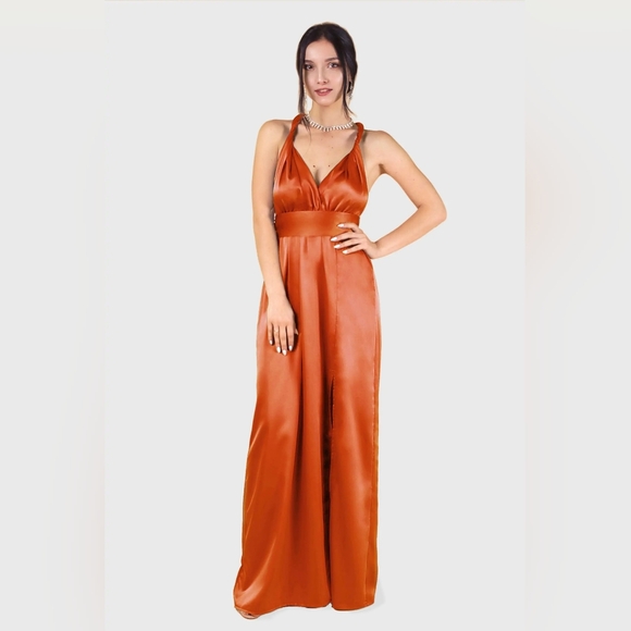 Identity Lingerie Burnt Orange Bridesmaid Infinity Dress - Size XL/XXL, NWT - Picture 2 of 15